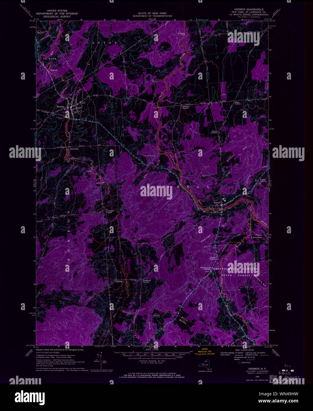New York NY Hermon 129910 1966 24000 Inverted Restoration Stock Photo