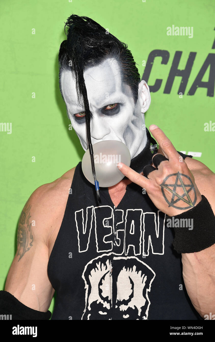HOLLYWOOD, CA - SEPTEMBER 04: Doyle Wolfgang von Frankenstein attends the LA Premiere Of 'The Game Changers' at ArcLight Hollywood on September 04, 2019 in Hollywood, California. Stock Photo