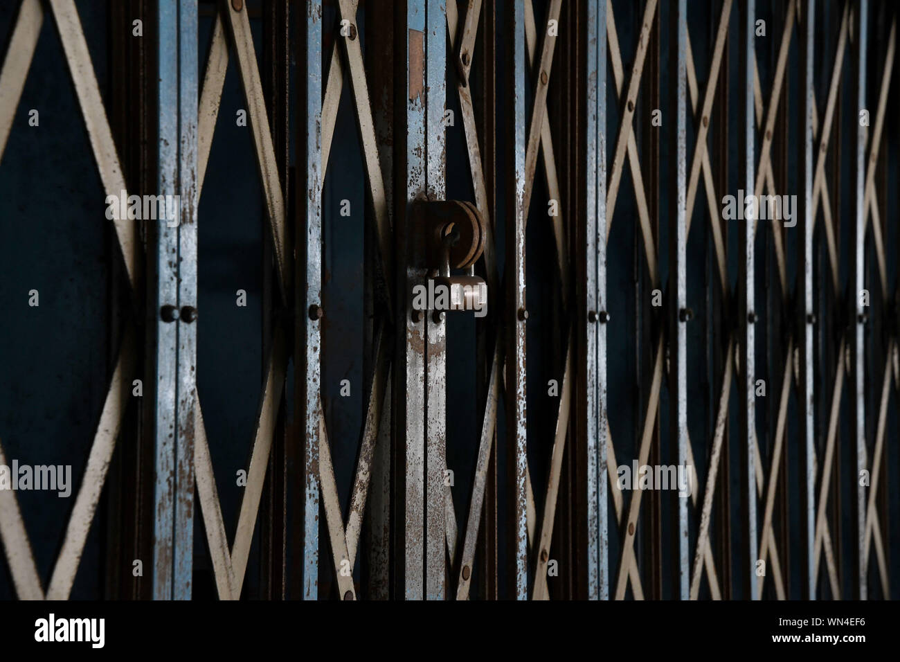 Full Frame Shot Of Closed Gate Stock Photo