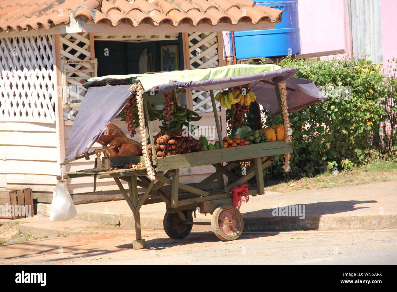 Mobile Fruit Stand Stock Photo Alamy