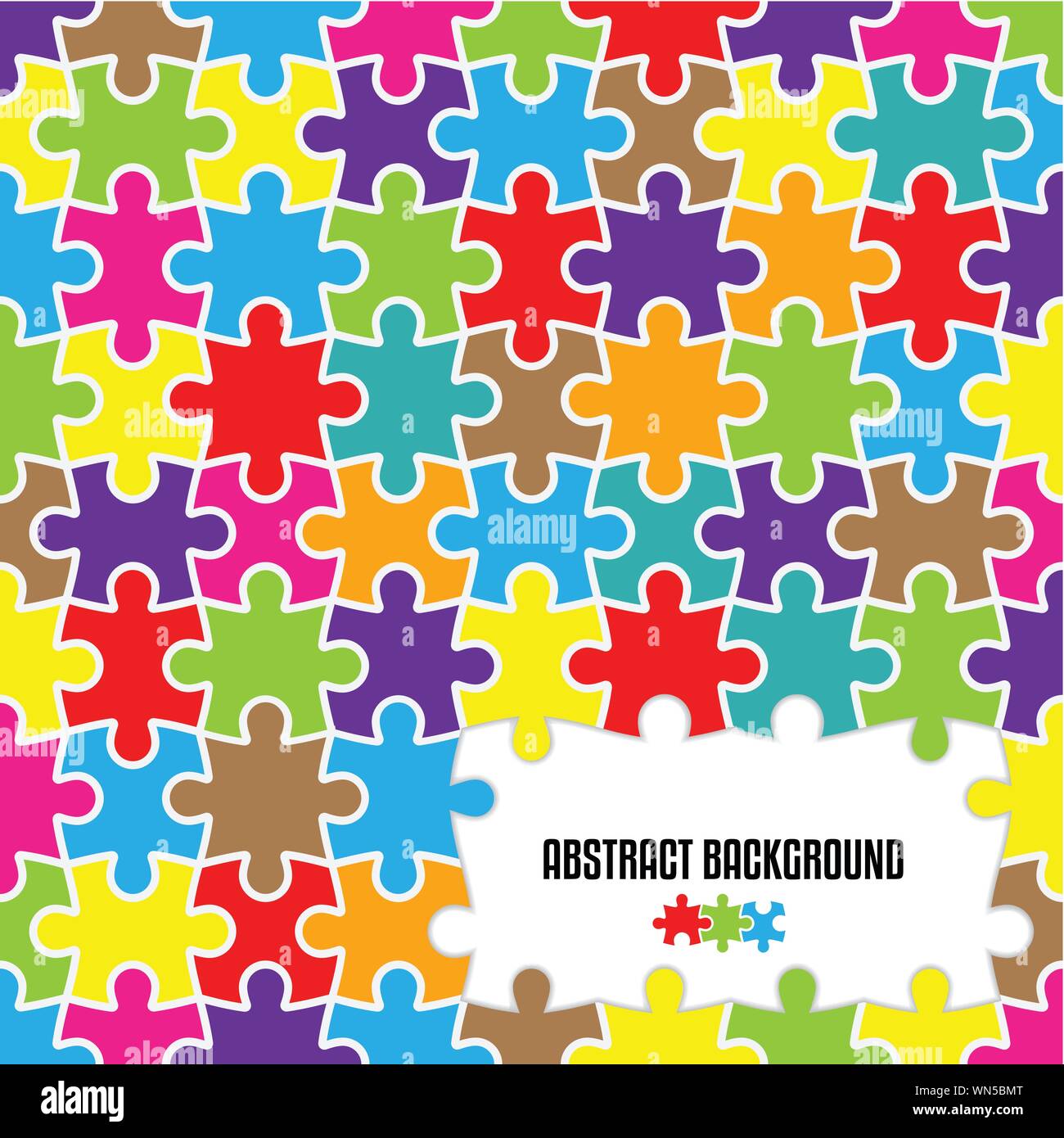 Puzzle background with place for text Stock Vector Image & Art - Alamy