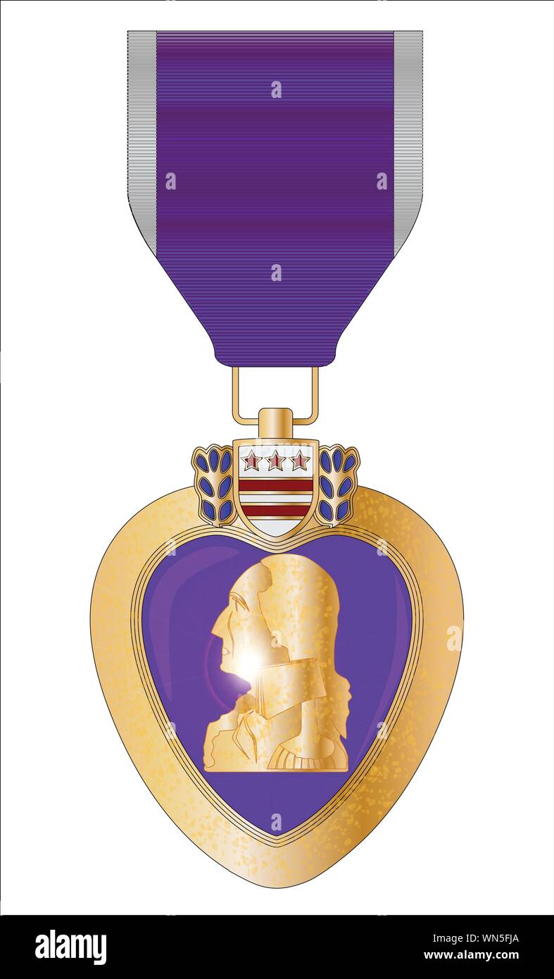 Purple Heart Medal Stock Vector Image & Art Alamy