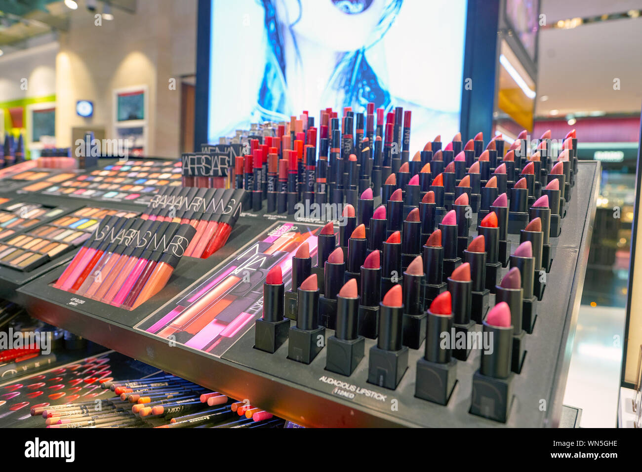 DUBAI, UAE - CIRCA JANUARY, 2019: cosmetics on display at Dubai ...