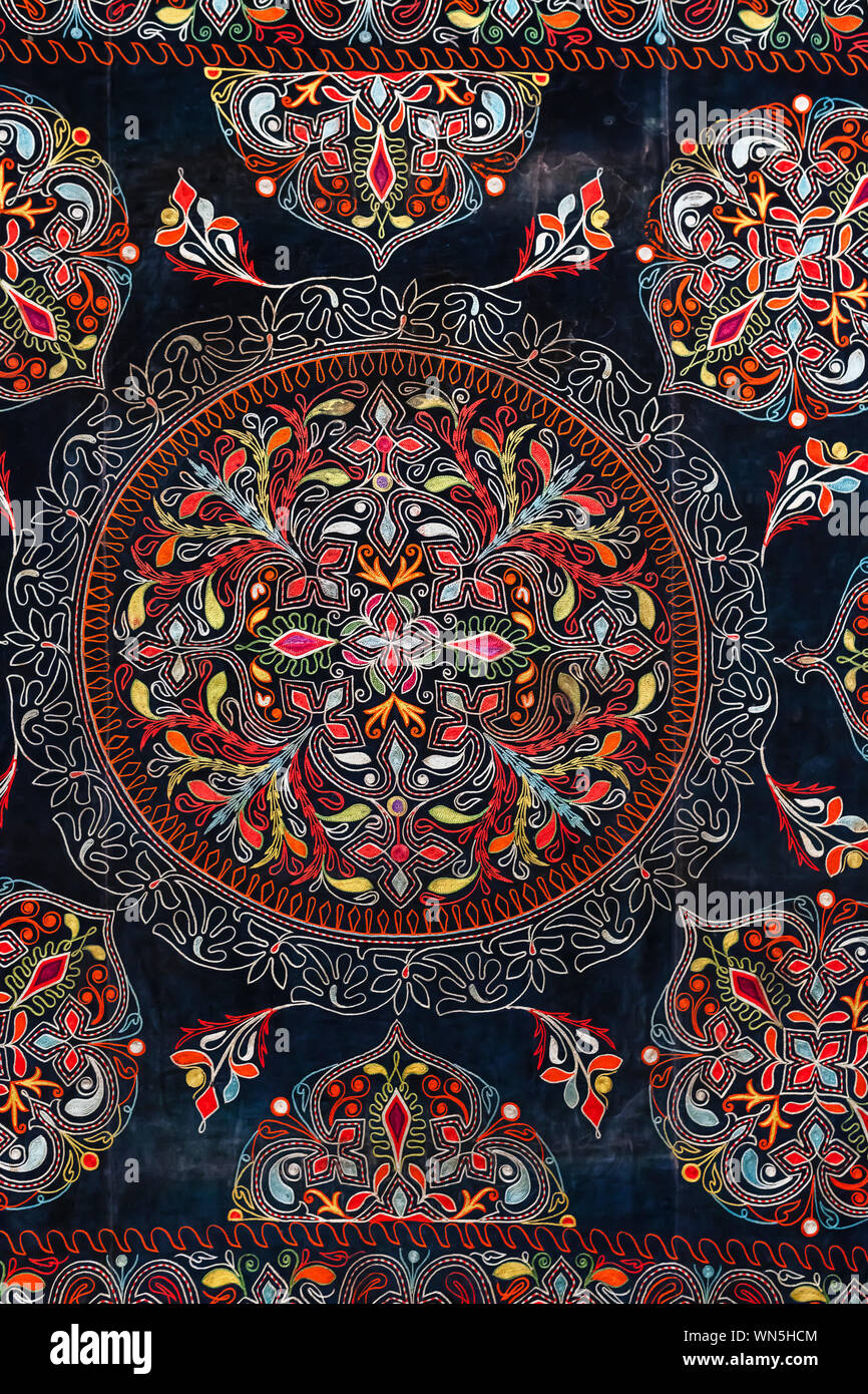 Traditional Azerbaijani carpet, Azerbaijan National Carpet Museum, Baku, Azerbaijan Stock Photo