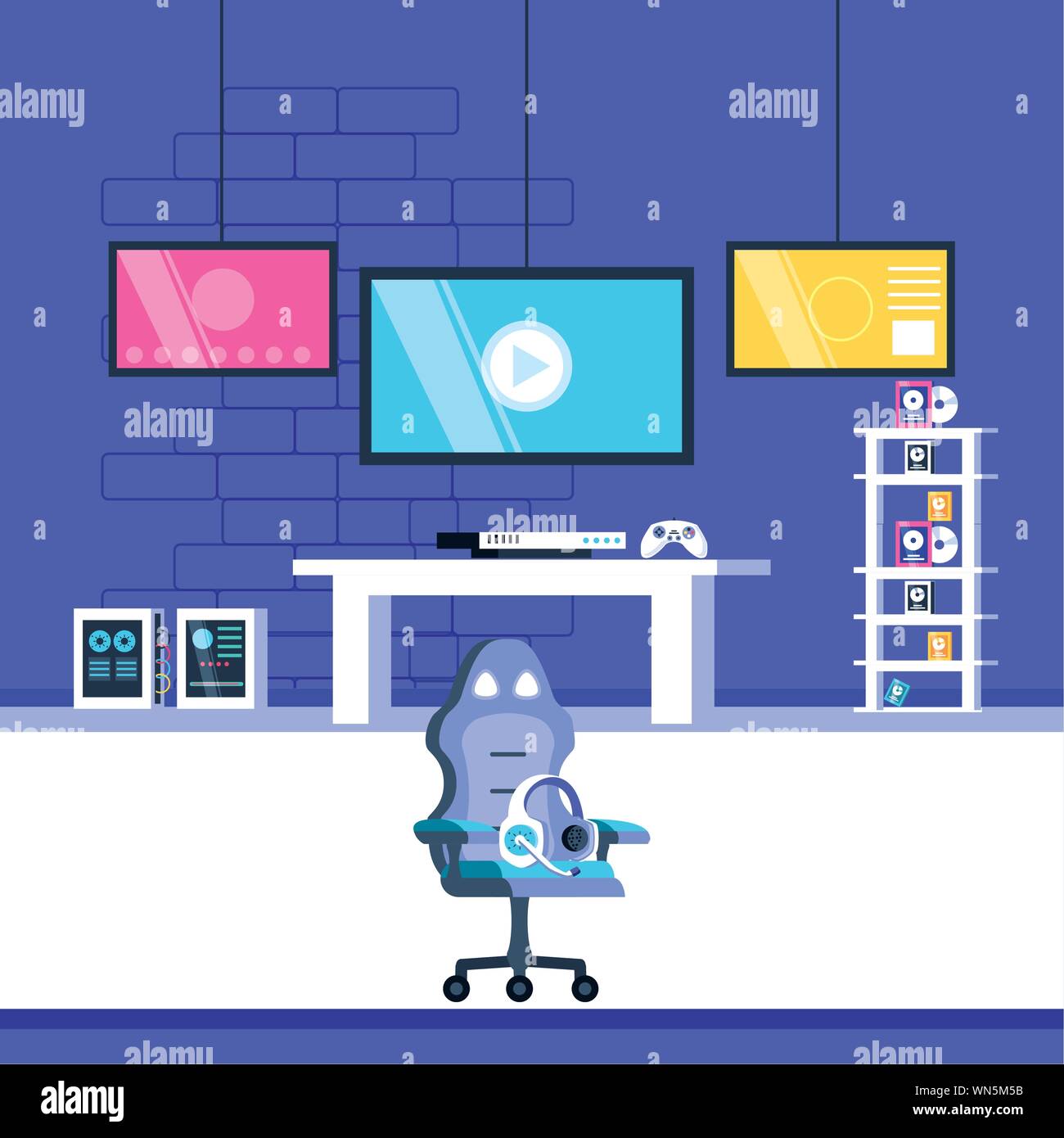 console and display games entertainment vector illustration design ...