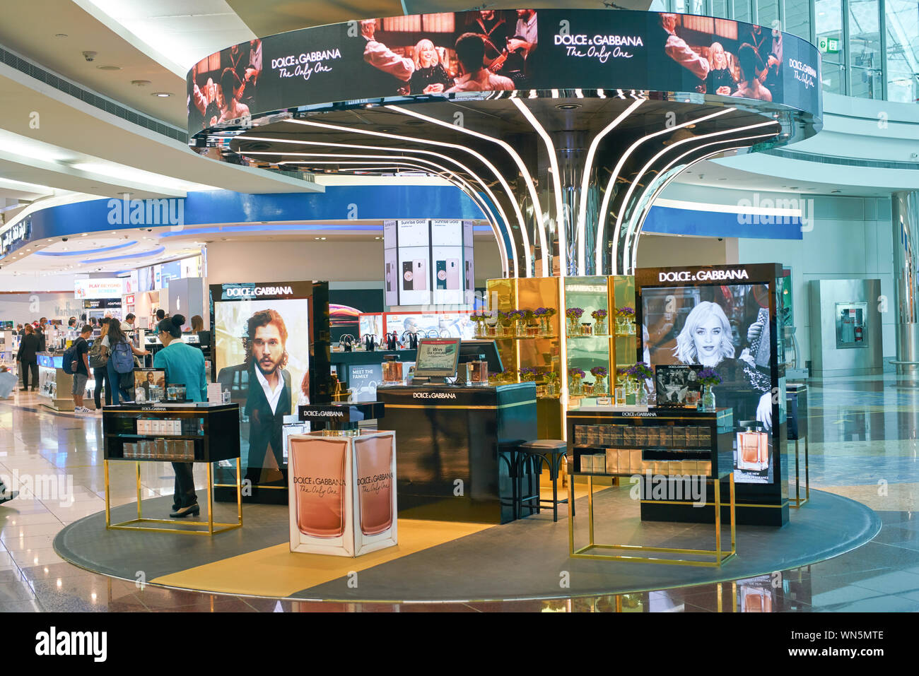 DUBAI, UAE - CIRCA JANUARY, 2019: Duty Free area at Dubai International ...