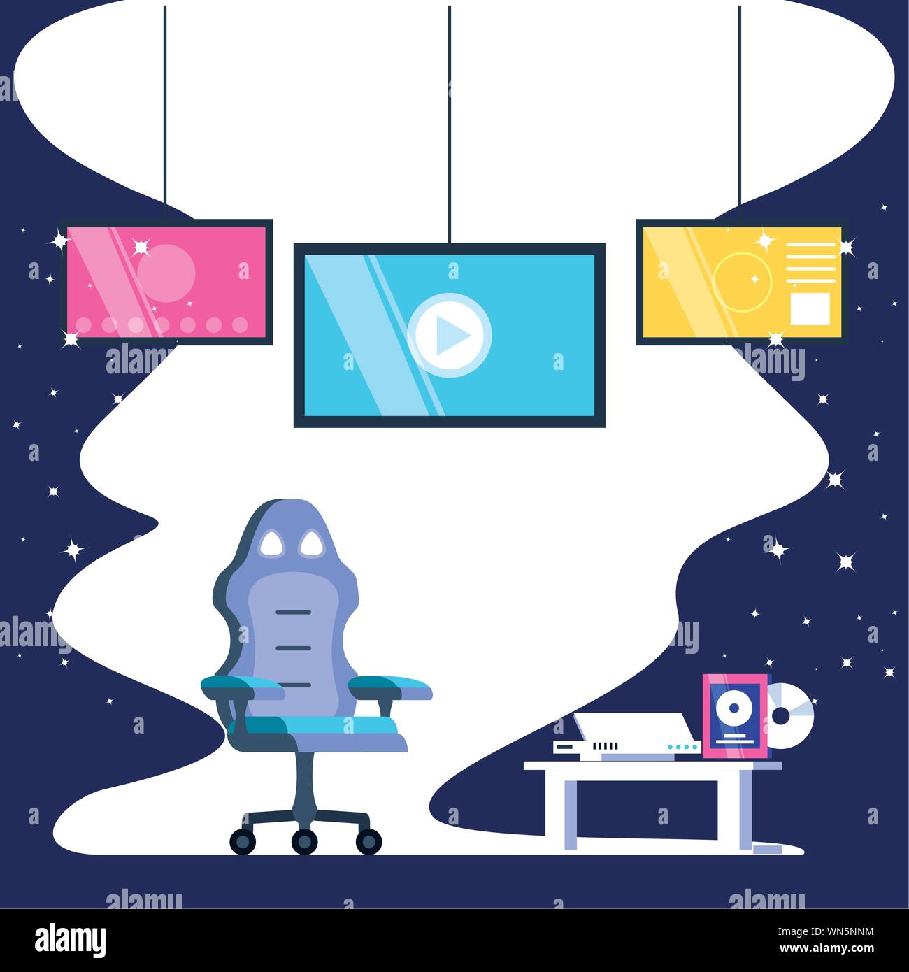 console and display games entertainment vector illustration design ...