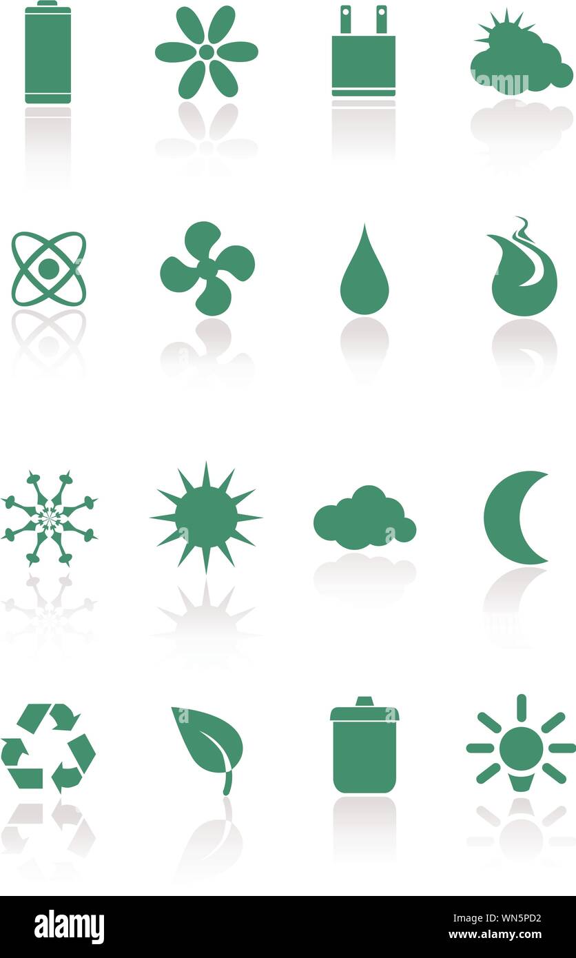 Eco Friendly Icons Stock Vector Image & Art - Alamy