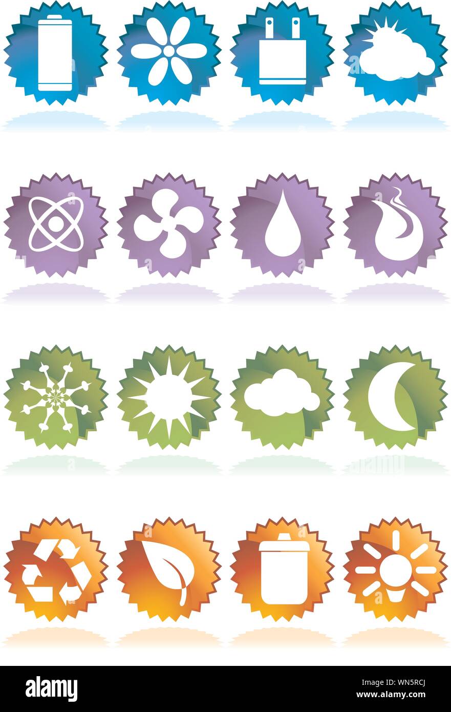 Eco Friendly Icons Stock Vector Image & Art - Alamy