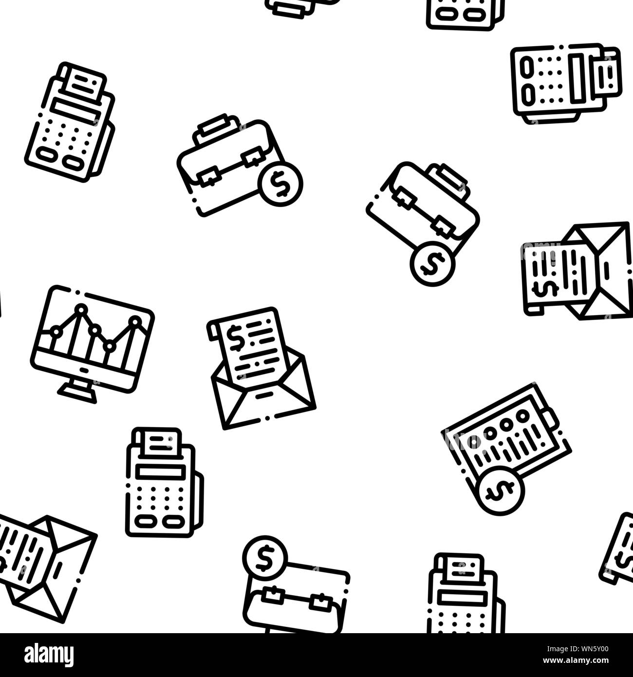 Financial Accounting Seamless Pattern Vector Stock Vector Image & Art ...