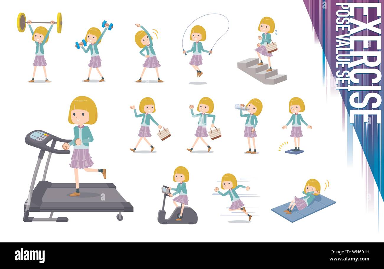 Primary school child gymnastics Stock Vector Images - Alamy