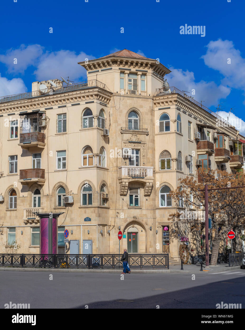 Vintage apartment building, Baku, Azerbaijan Stock Photo Alamy