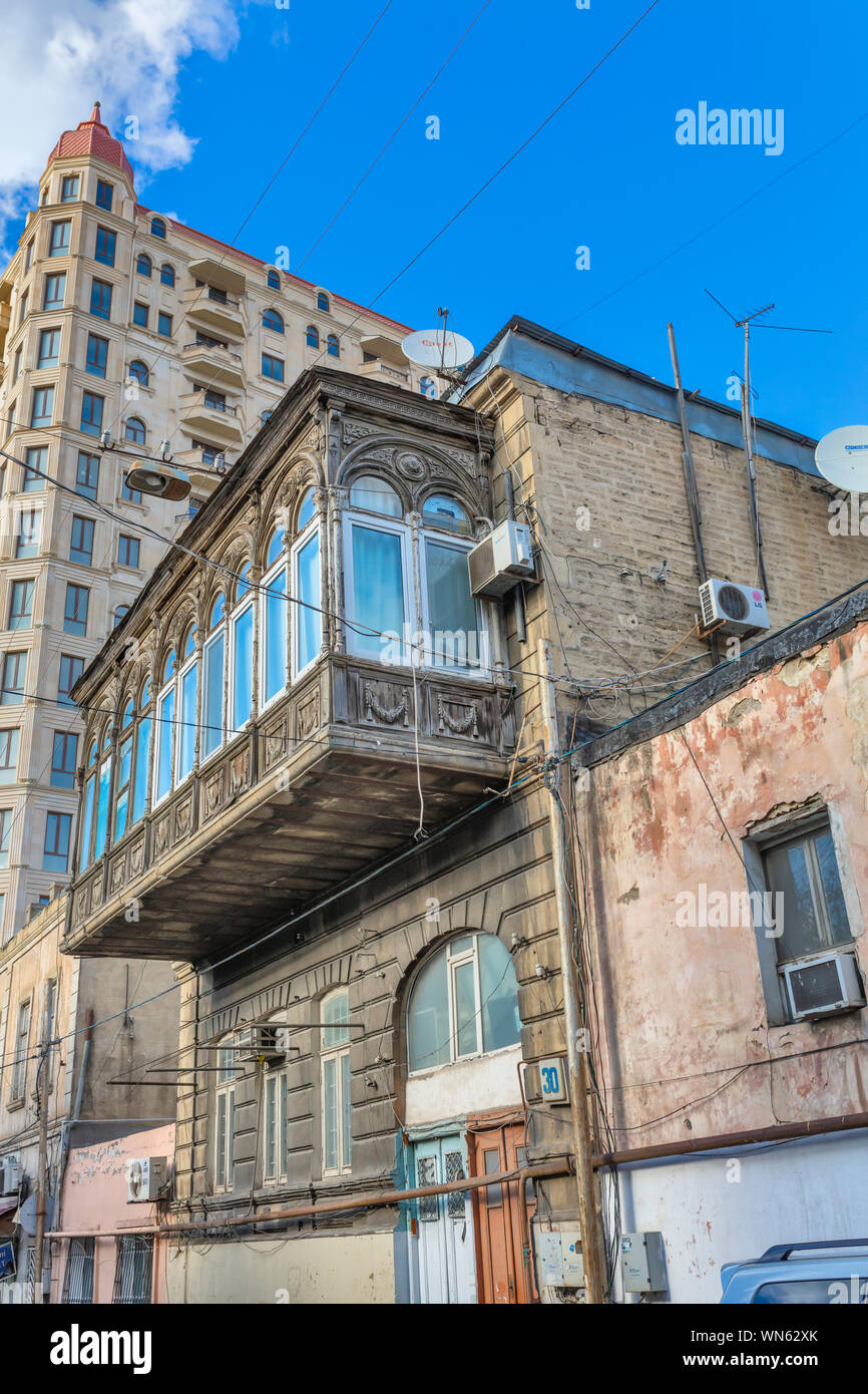 Vintage apartment building, Baku, Azerbaijan Stock Photo Alamy