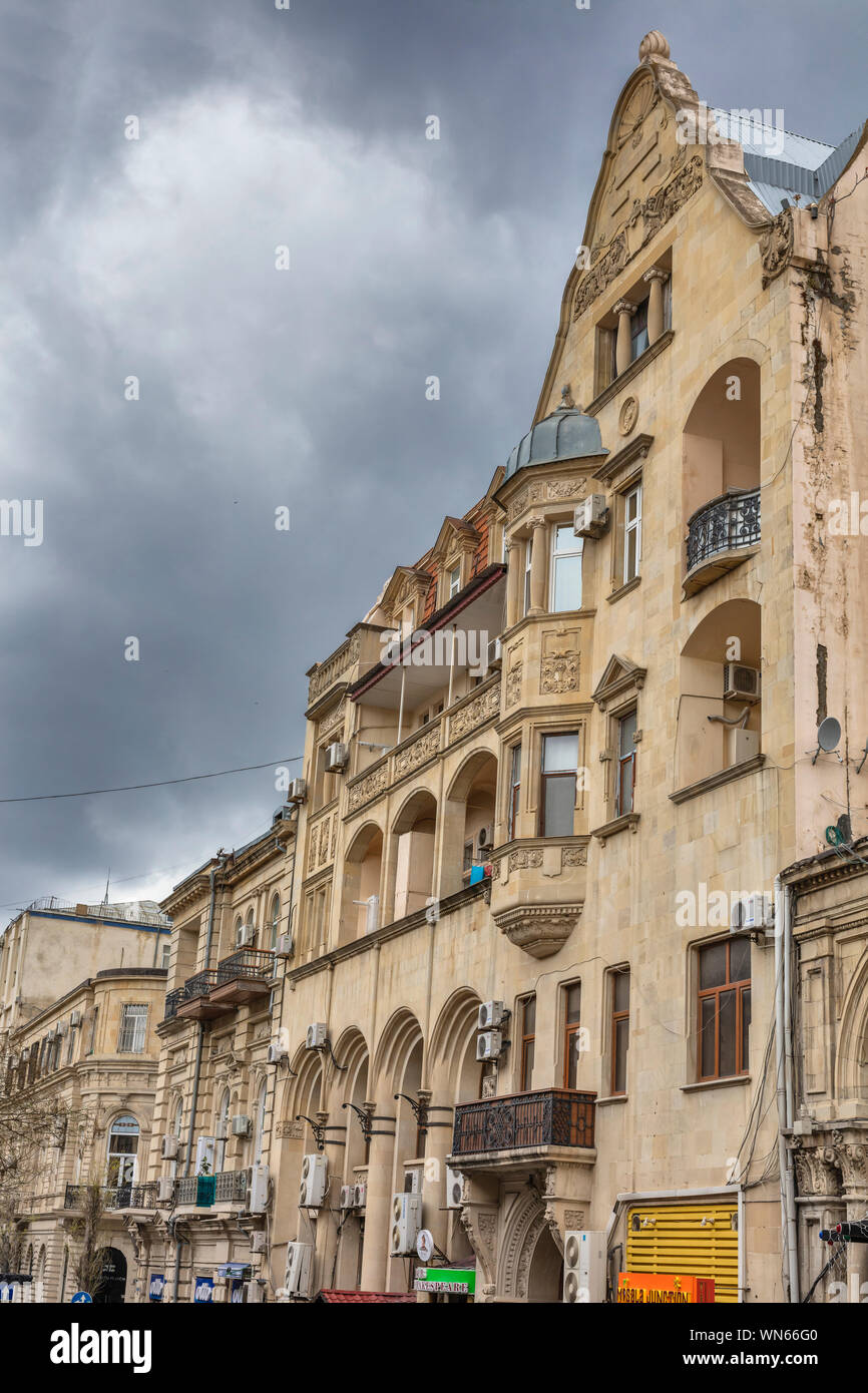 Vintage apartment building, Baku, Azerbaijan Stock Photo Alamy
