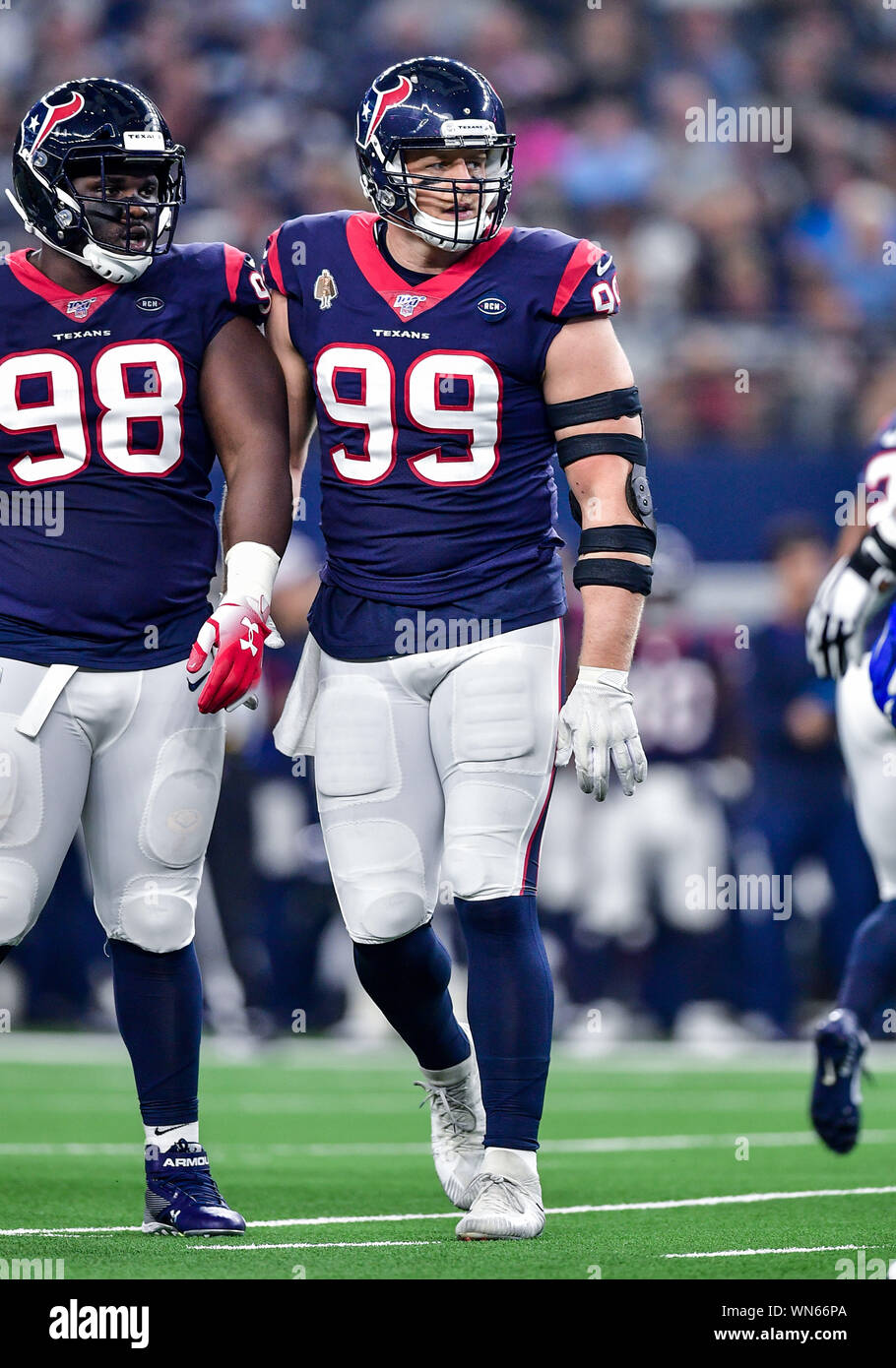 August 24th, 2019:.Houston Texans defensive end J.J. Watt (99) in action.during an NFL football game between the Houston Texans and Dallas Cowboys at AT&T Stadium in Arlington, Texas. Manny Flores/CSM Stock Photo