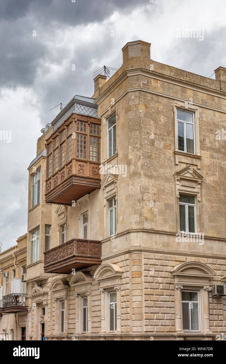 Vintage apartment building, Baku, Azerbaijan Stock Photo Alamy