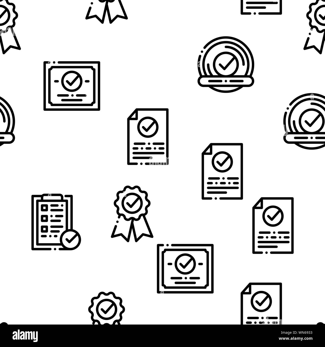 Approved Seamless Pattern Vector Stock Vector Image & Art - Alamy