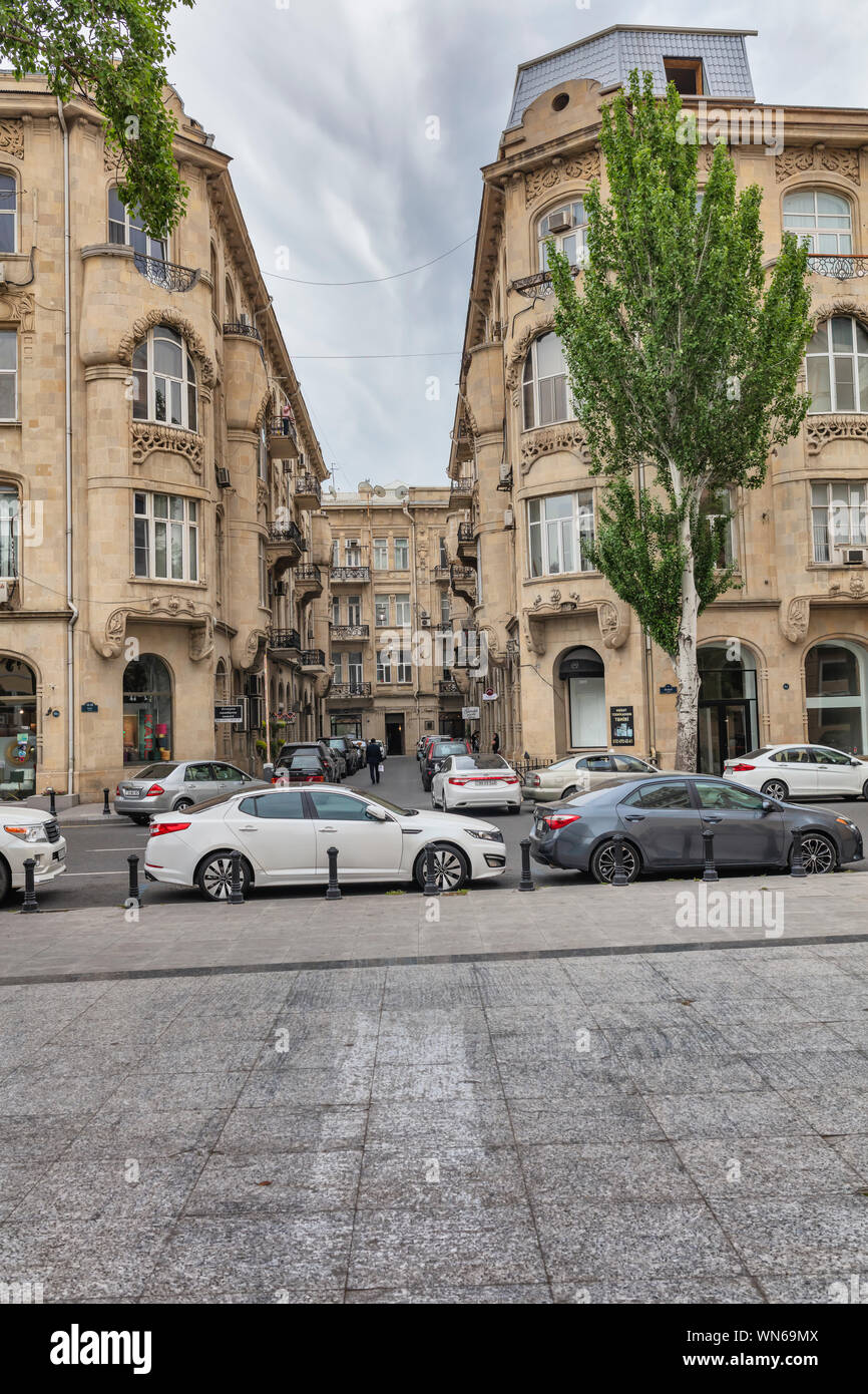 Vintage apartment building, Baku, Azerbaijan Stock Photo Alamy