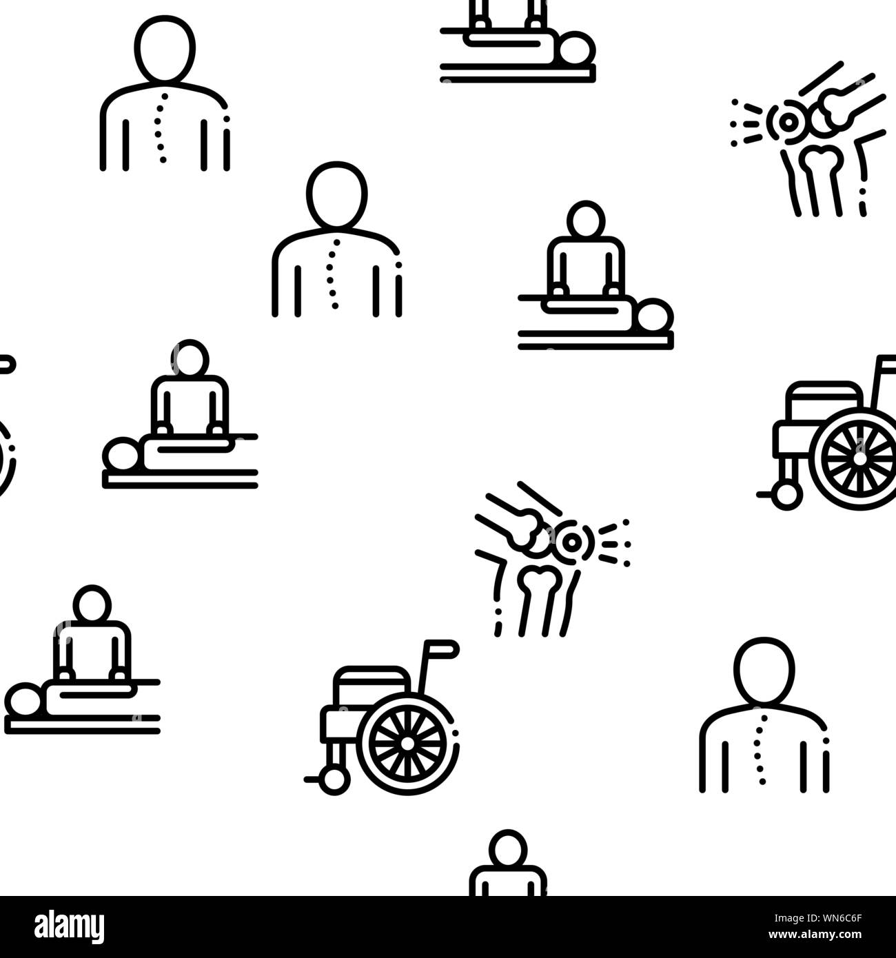 Orthopedic Seamless Pattern Vector Stock Vector