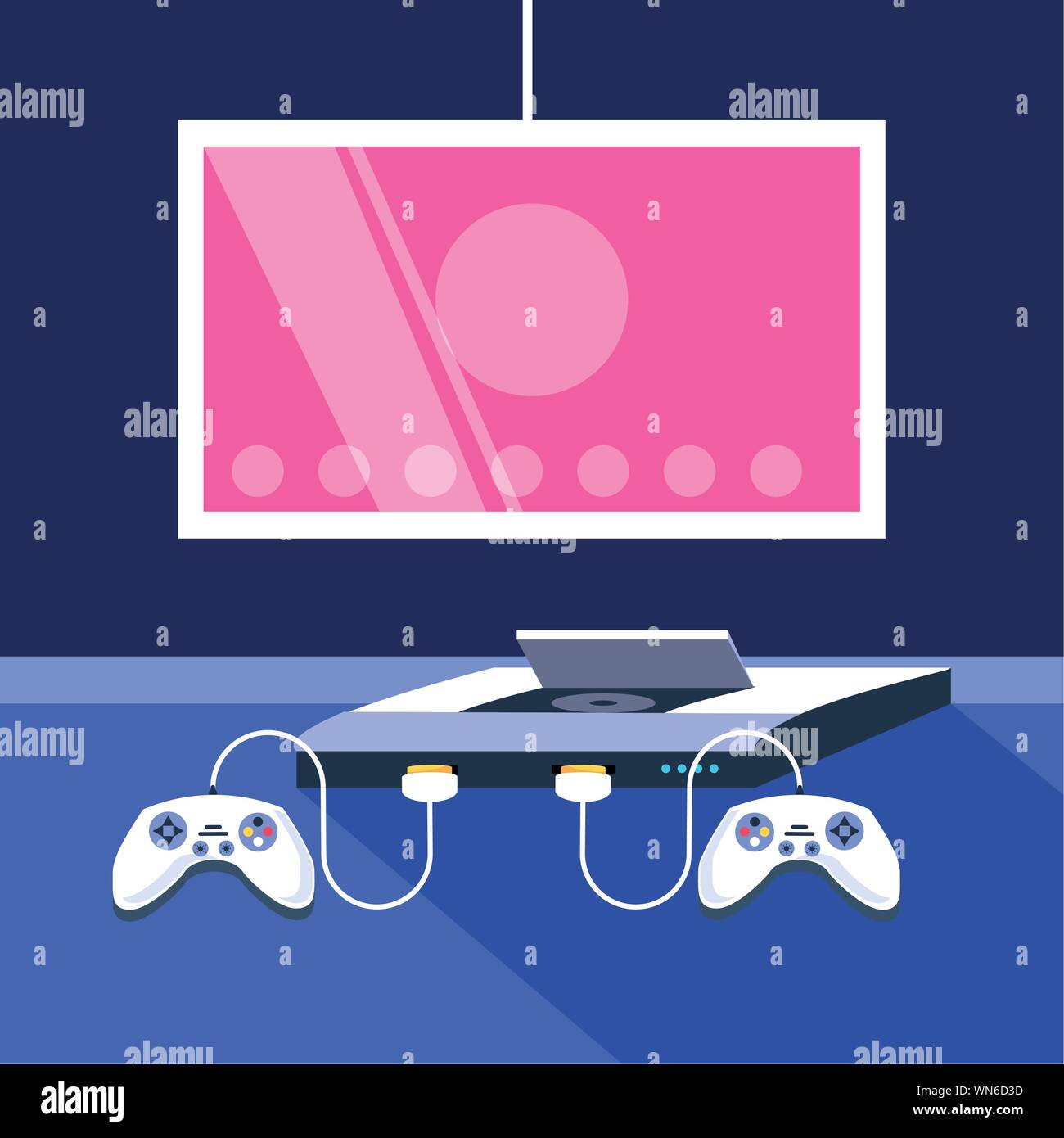 console and display games entertainment vector illustration design
