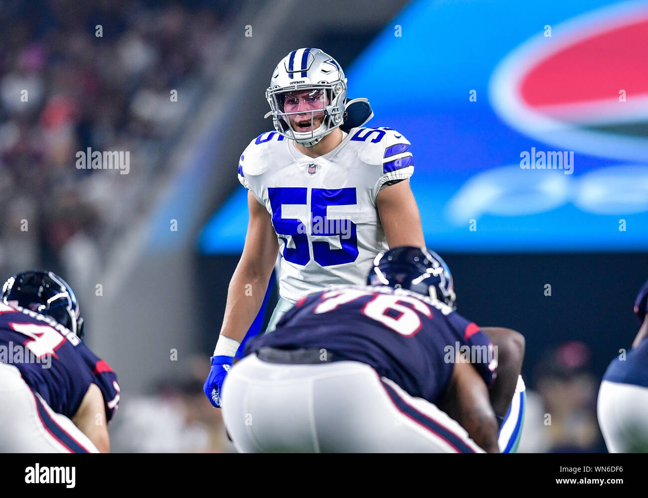 August 24th, 2019.Dallas Cowboys linebacker Leighton Vander Esch (55