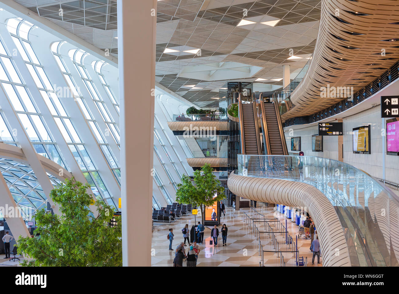 Heydar Aliyev International Airport Interior Baku Azerbaijan Stock heydar-aliyev-international-airport-interior-baku-azerbaijan-stock