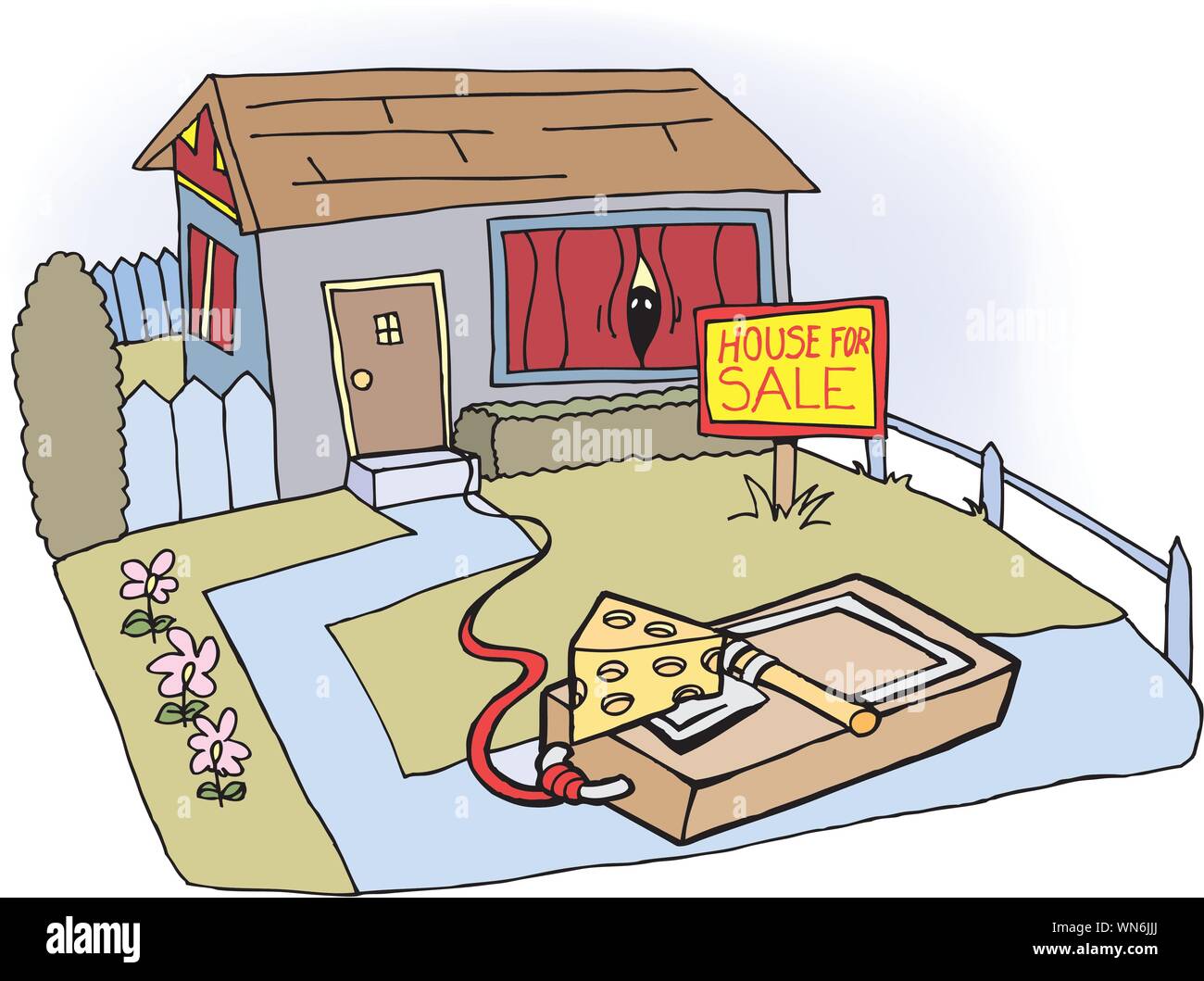 House and trap Stock Vector Images Alamy