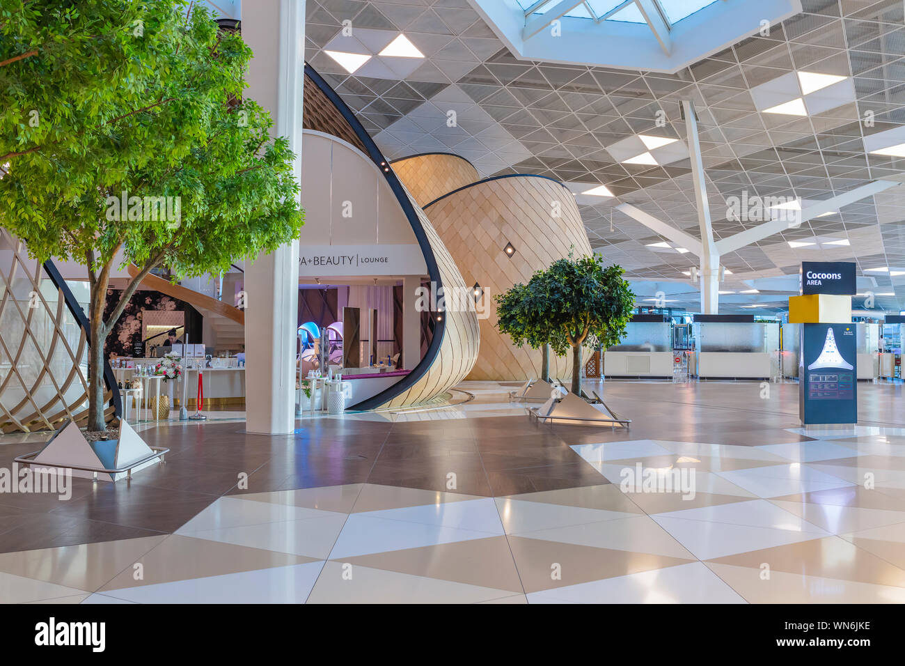 Heydar Aliyev International airport interior, Baku, Azerbaijan Stock Photo