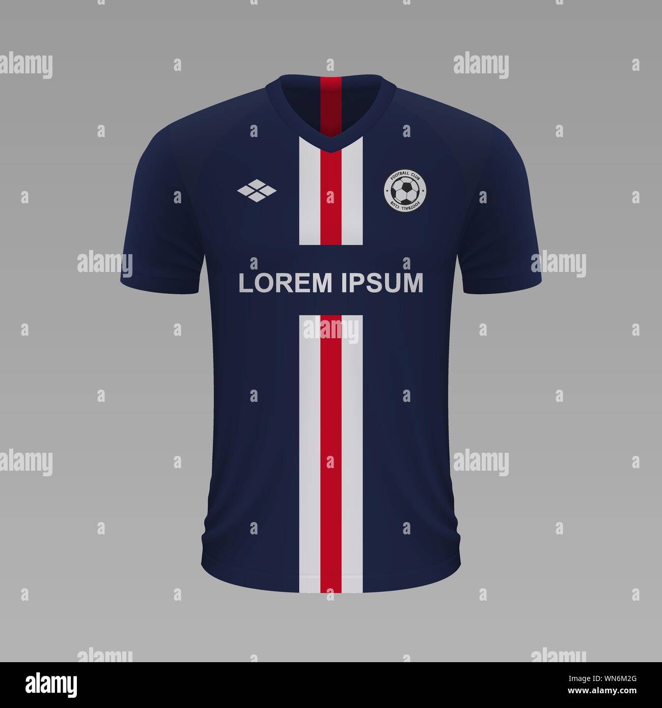 Realistic soccer shirt Paris SG 2020, jersey template for football kit. Vector illustration Vector Image Art - Alamy