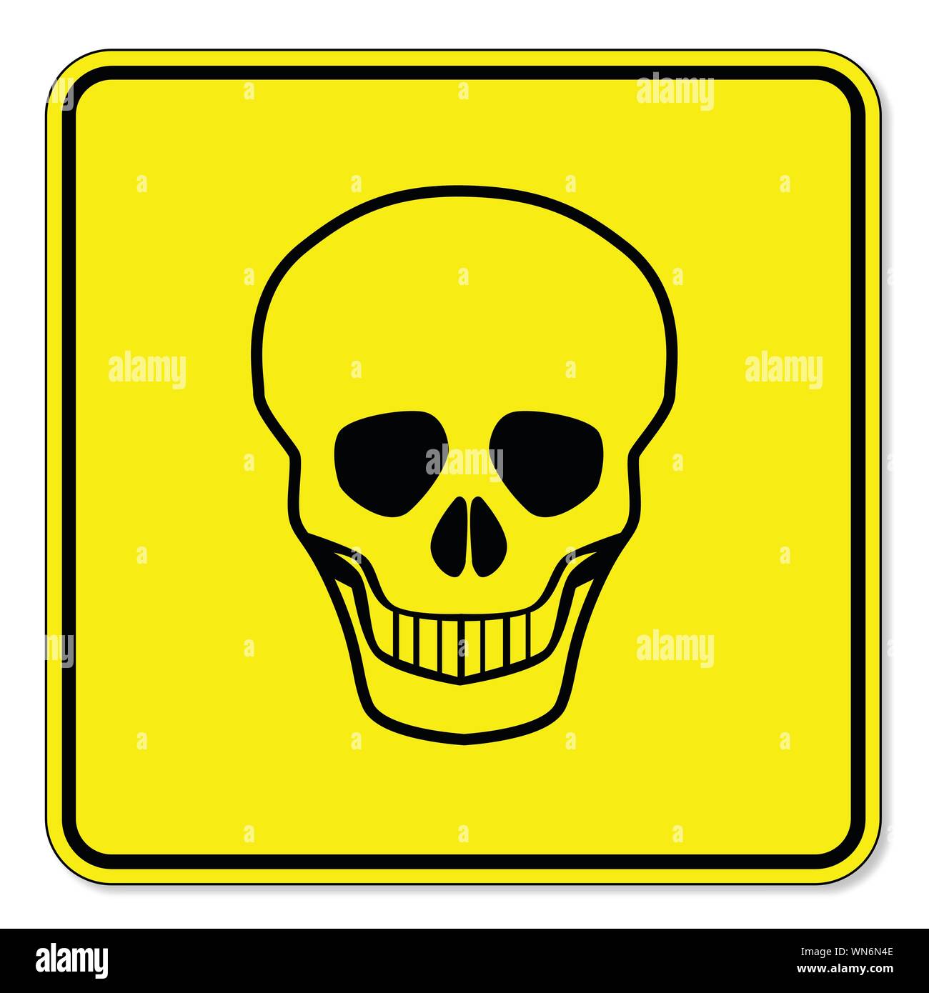 Skull Warning Sign Stock Vector