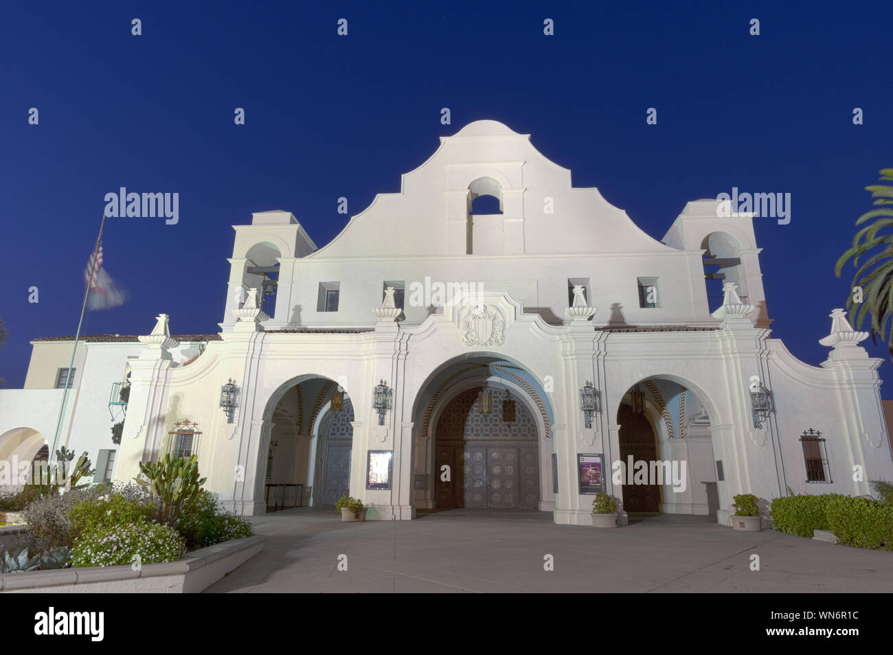 High dynamic range image of the san gabriel playhouse taken during the