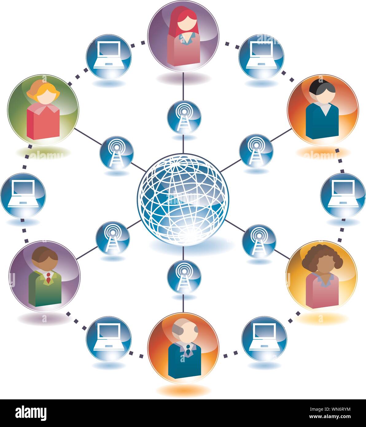 Building relationships Stock Vector Images Alamy