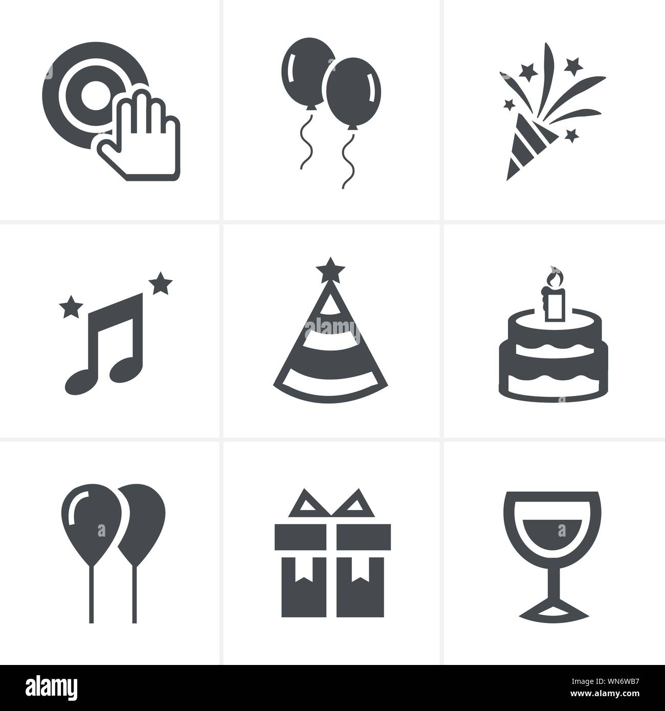 party Icons Set, Vector Design Stock Vector Image & Art - Alamy