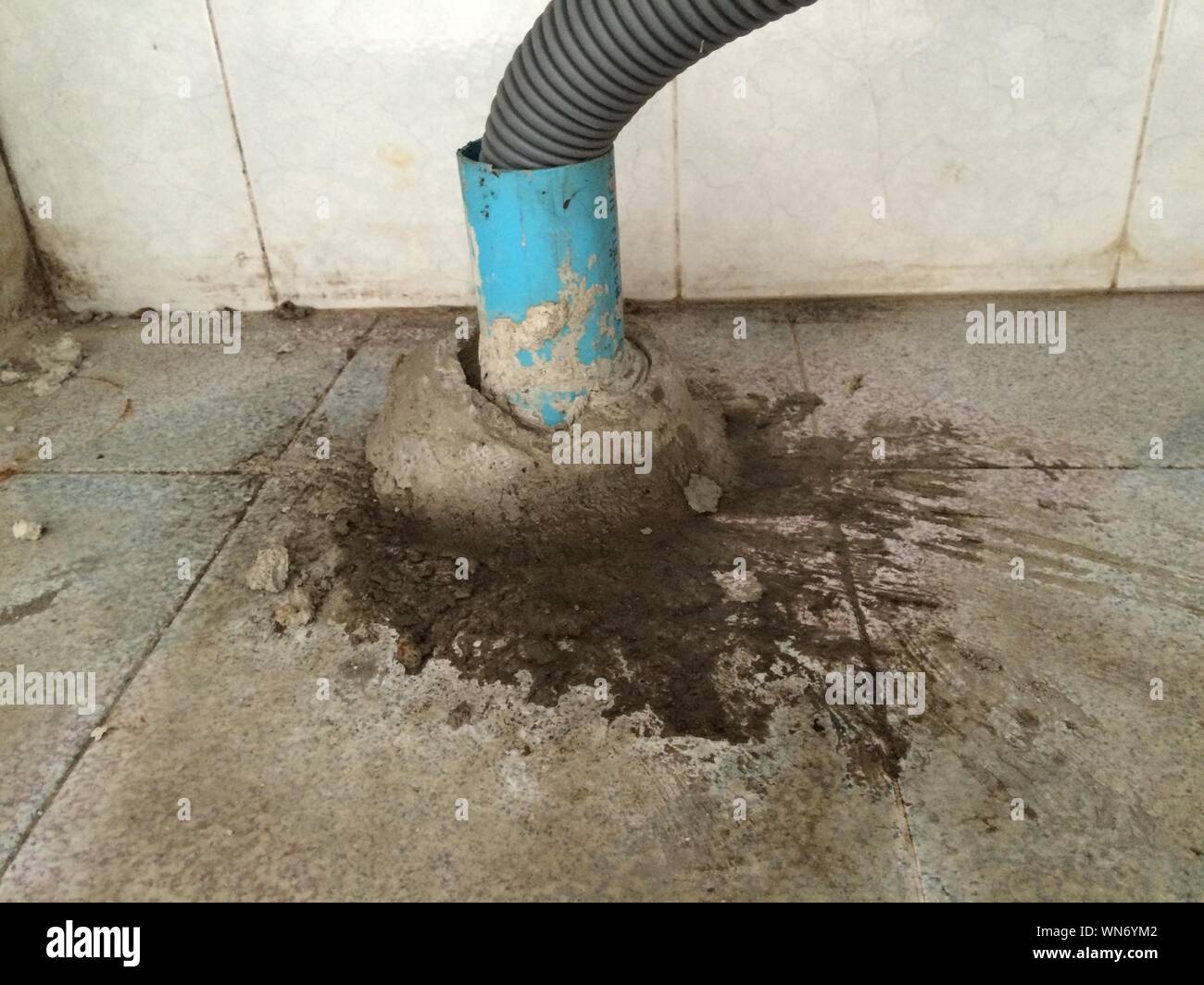 Bathroom Plumbing Drain System Under Renovation Stock Photo Alamy