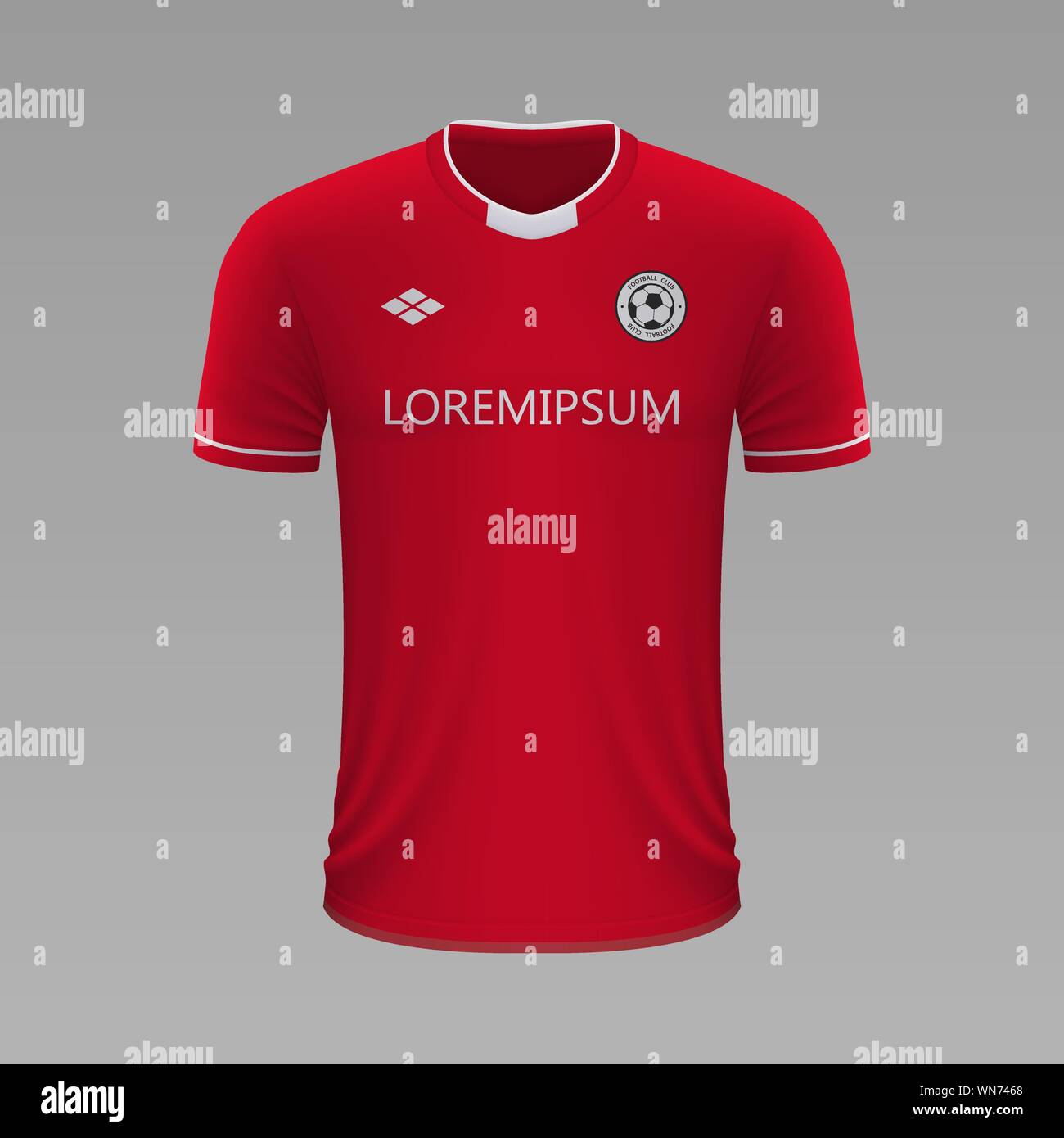 Realistic soccer shirt Union Berlin 2020, jersey template for football kit Stock Vector