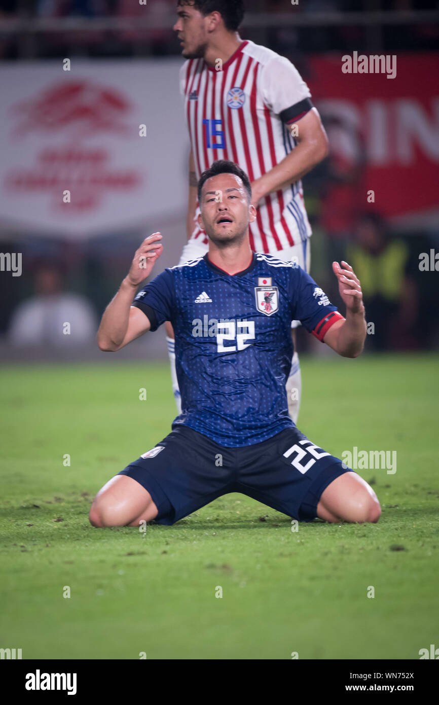 Japan's Maya Yoshida during the KIRIN Challenge Cup 2019 match between Japan 2-0 Paraguay at Kashima Soccer Stadium in Ibaraki, Japan on September 5, 2019. Credit: AFLO/Alamy Live News Stock Photo