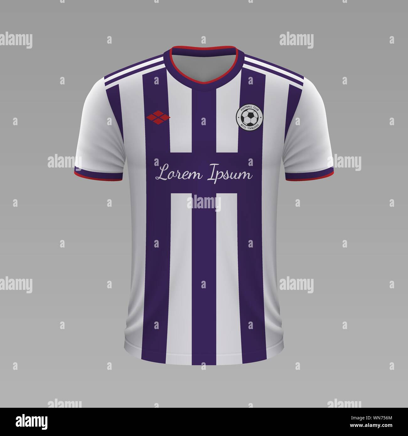 Realistic soccer shirt Valladolid 2020, jersey template for football kit. Vector illustration Stock Vector