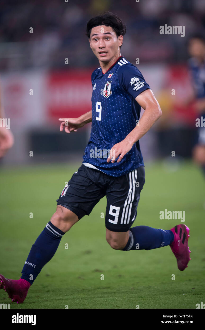 Japan's Takumi Minamino during the KIRIN Challenge Cup 2019 match