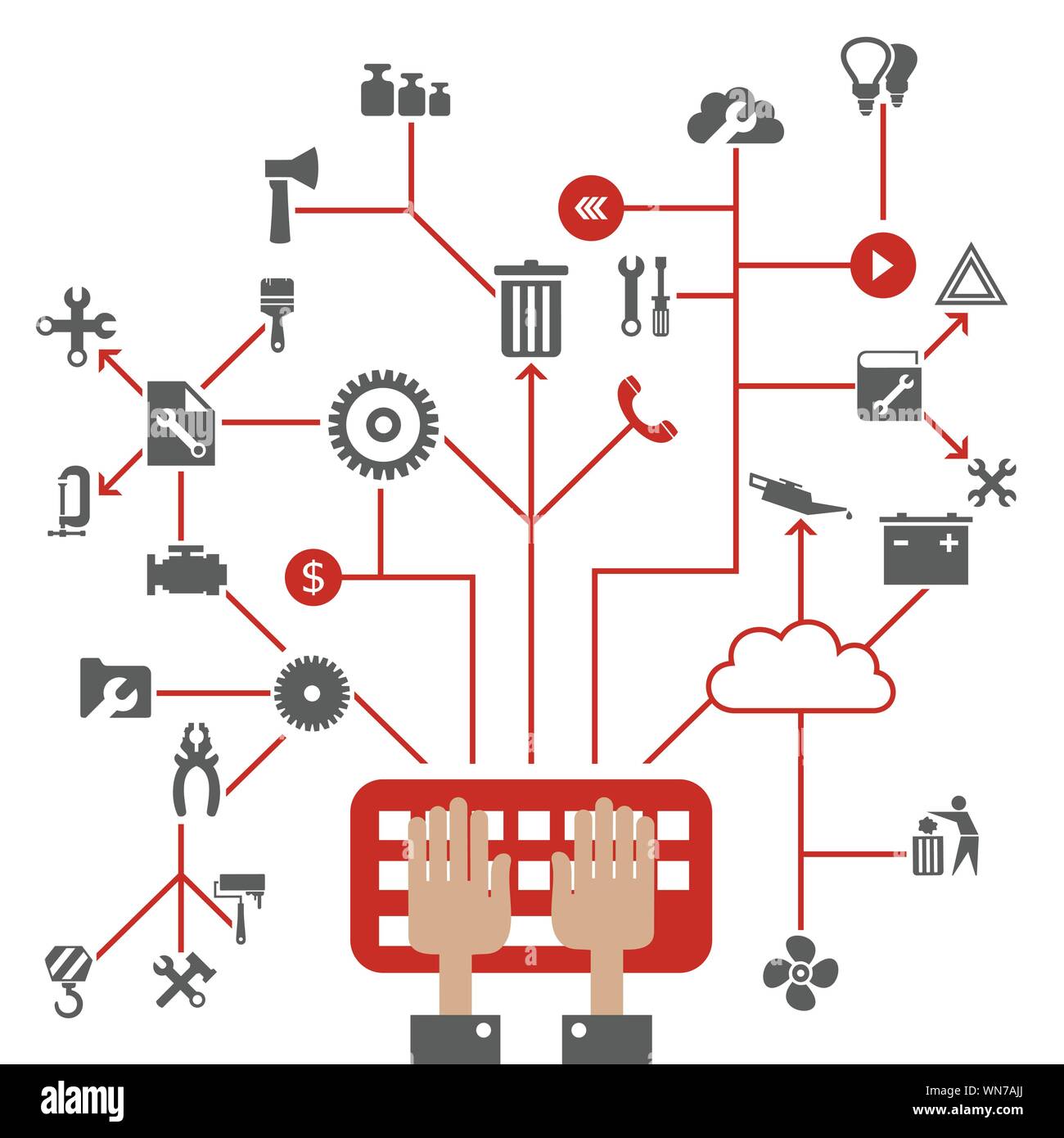 Tool a network Stock Vector Image & Art - Alamy