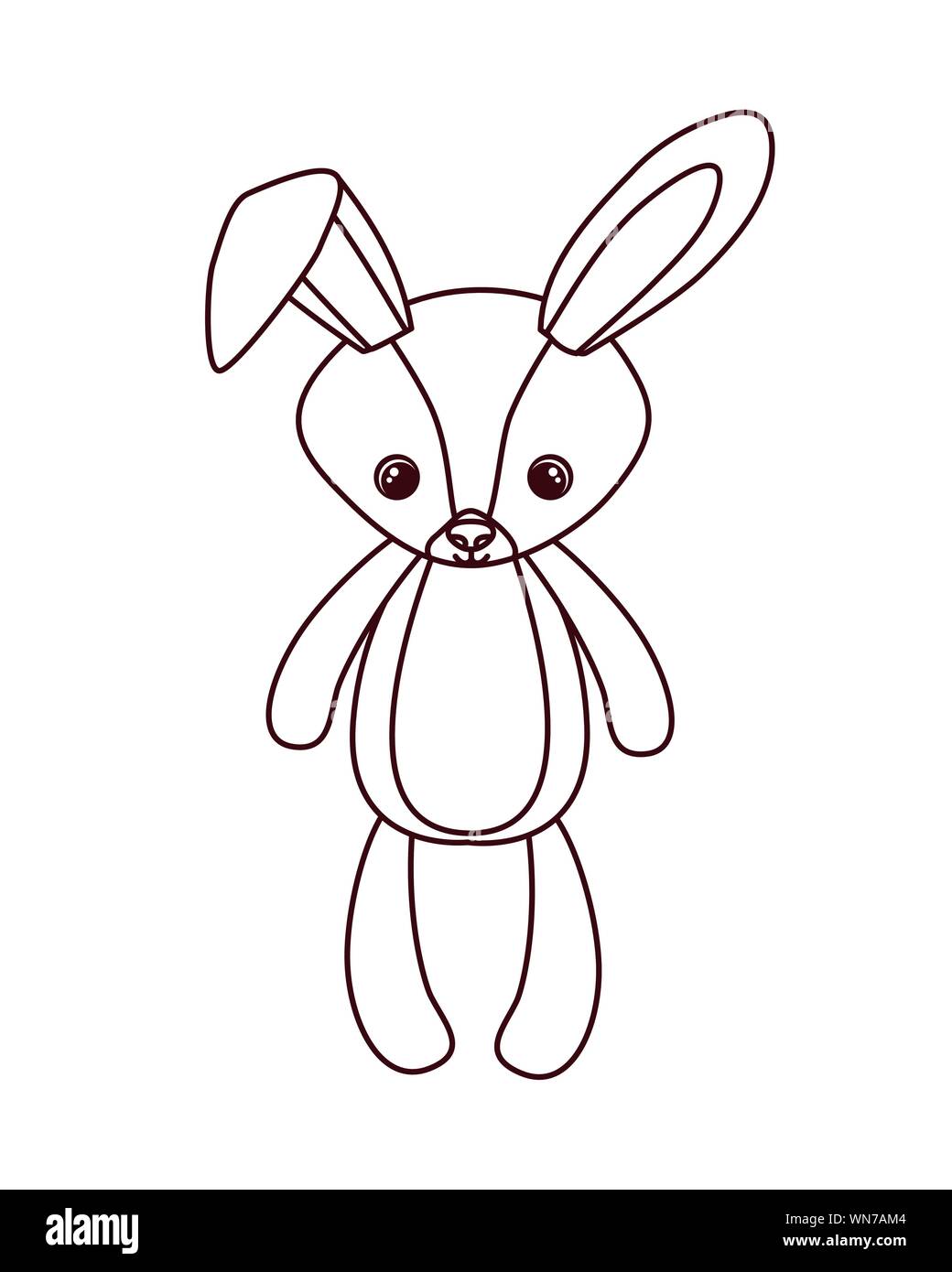 Toy Rabbit Drawing cute rabbit of stuffed baby toy Stock Vector Image & Art - Alamy