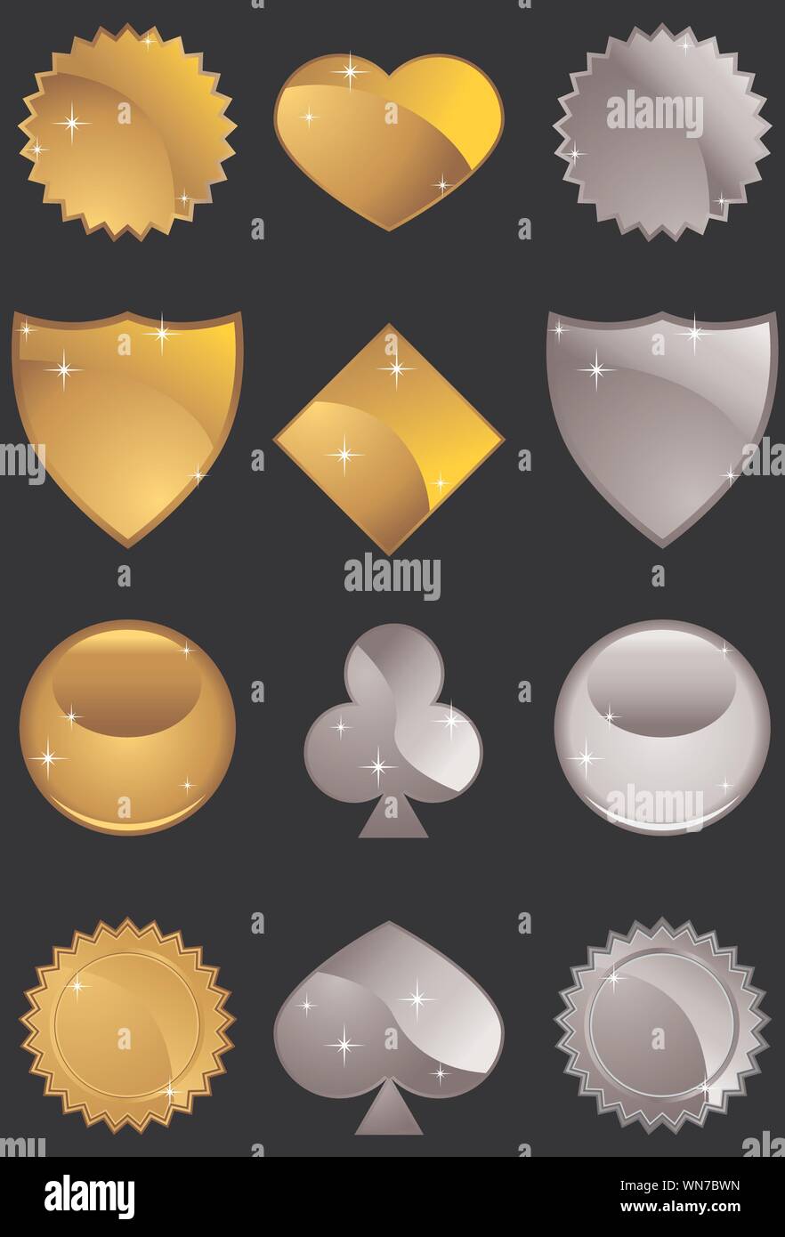 Assorted Icon Shapes Stock Vector Image & Art - Alamy