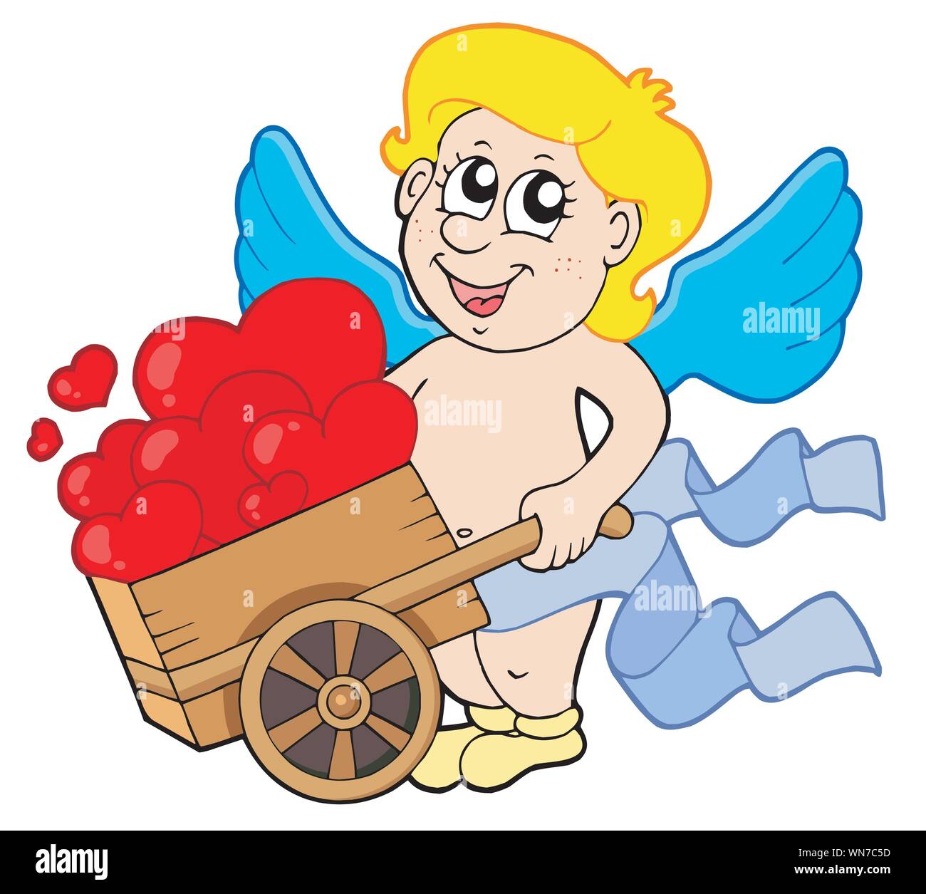 Cupid with wheelbarrow Stock Vector Image &amp; Art - Alamy