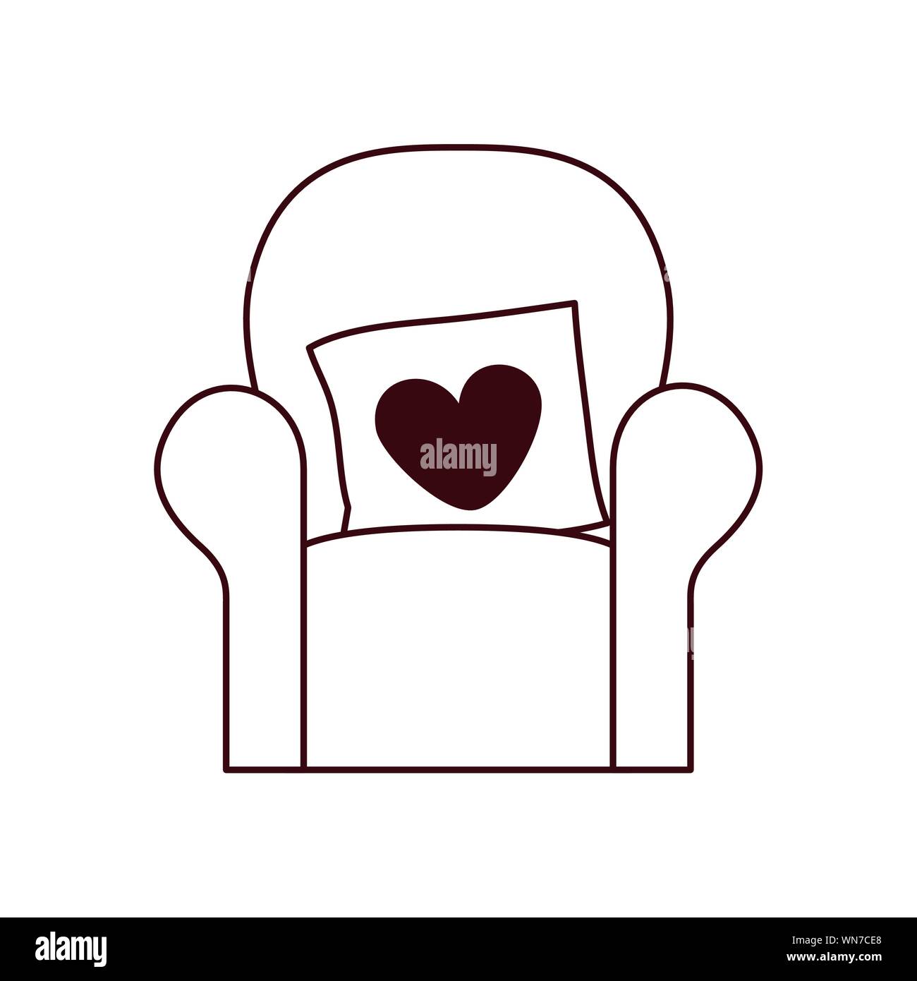 livingroom sofa with love pillows Stock Vector Image &amp; Art - Alamy