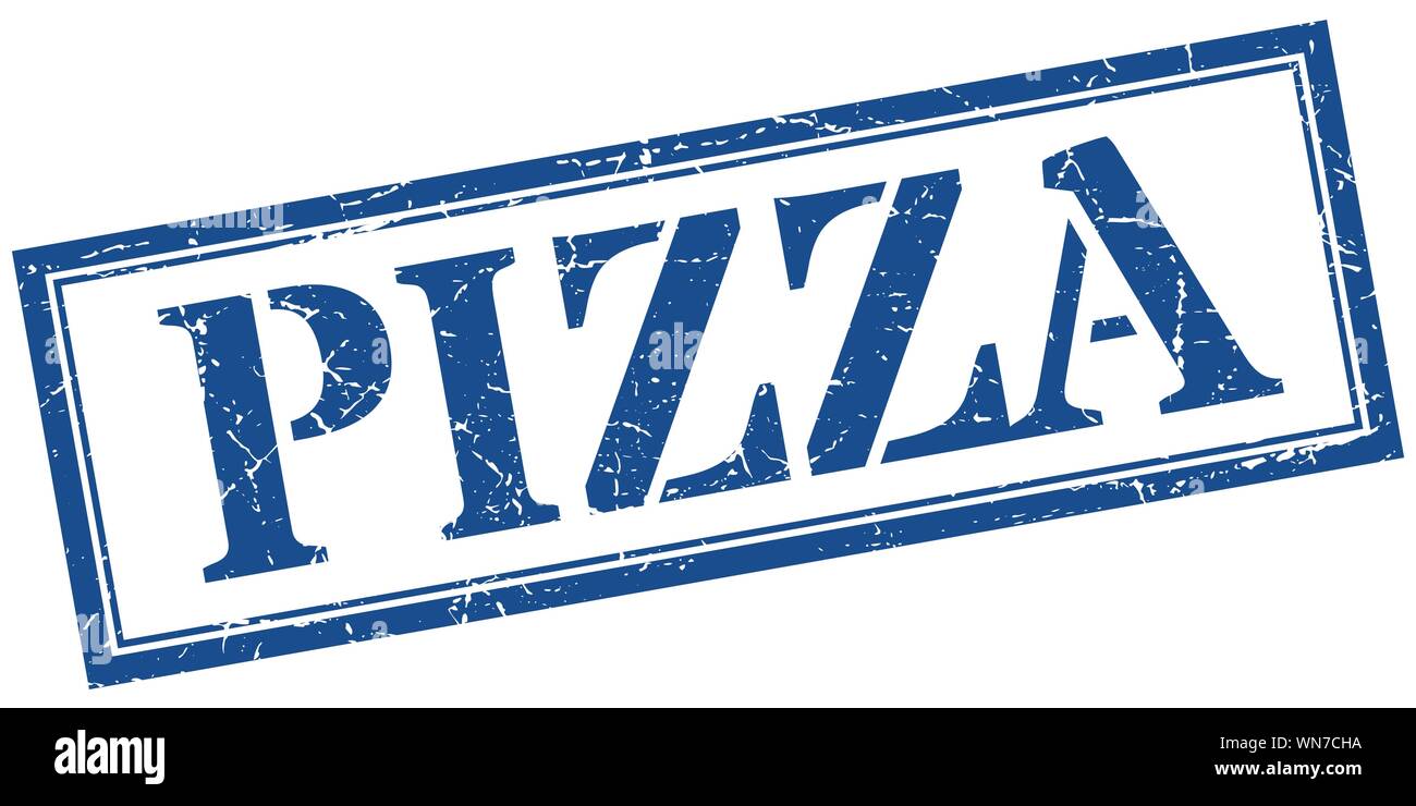 pizza stamp. pizza square grunge sign. pizza Stock Vector Image &amp; Art ...