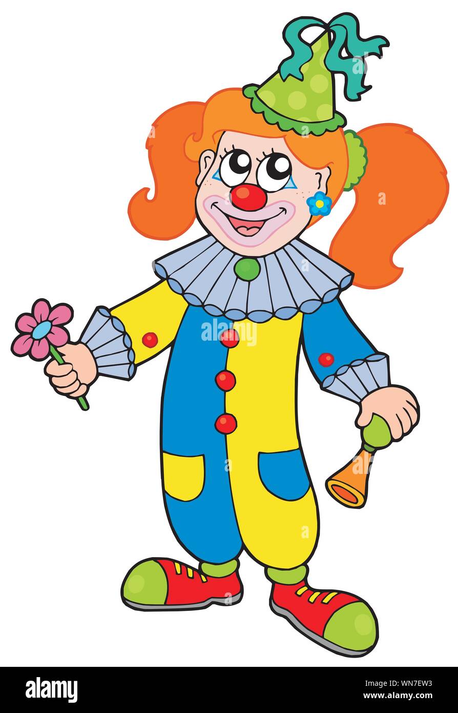 Cartoon clown girl Stock Vector Image & Art - Alamy