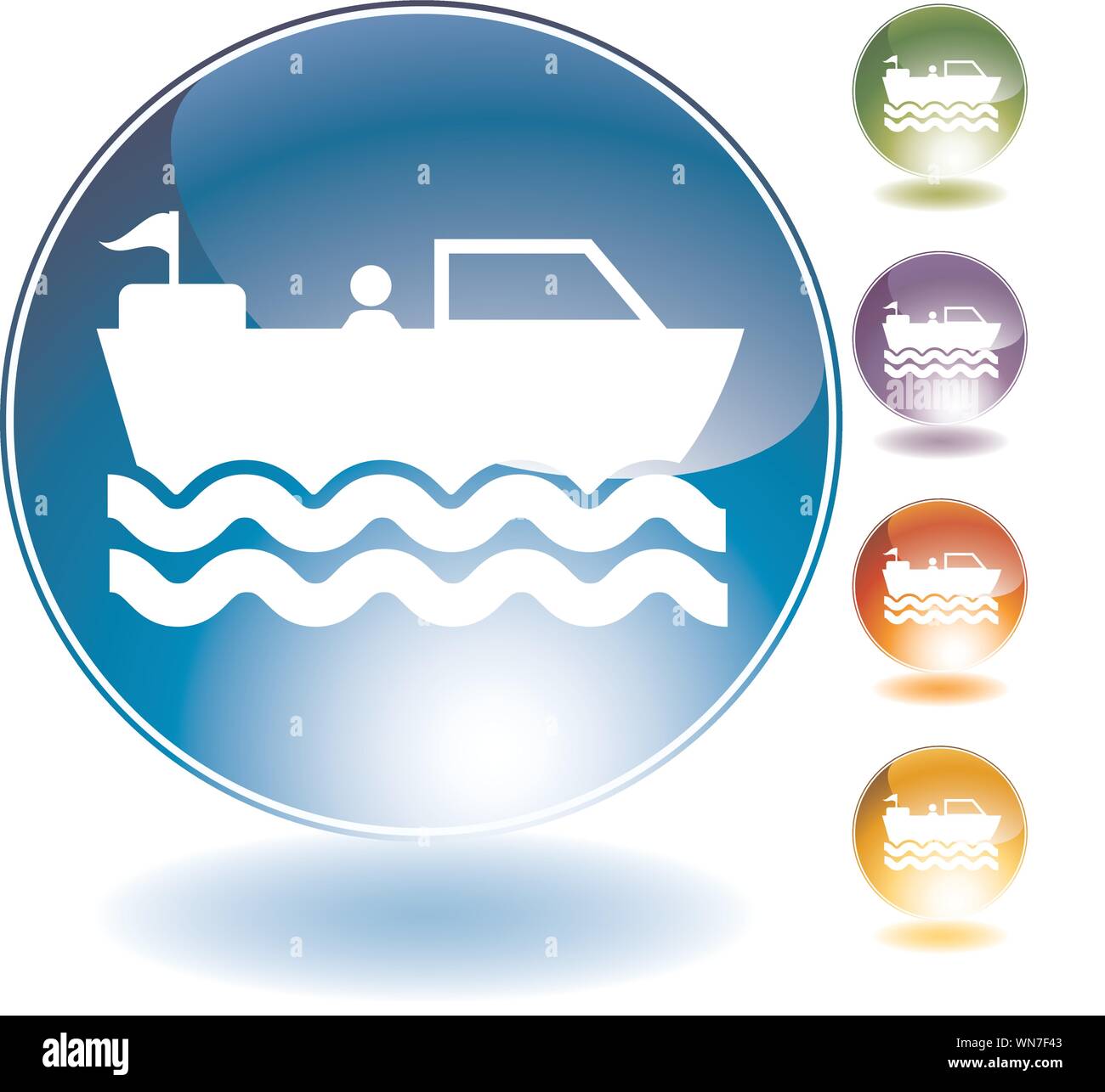 Watercraft vessel motorboat motor boat Stock Vector Images - Alamy