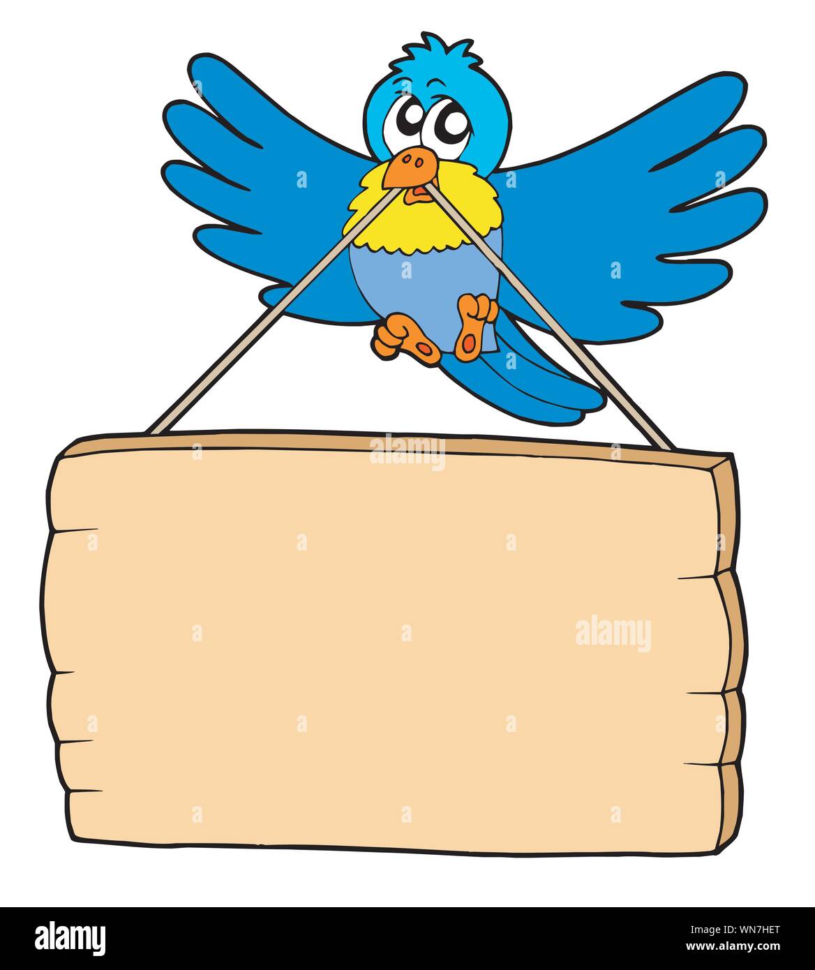 Bird with sign Stock Vector