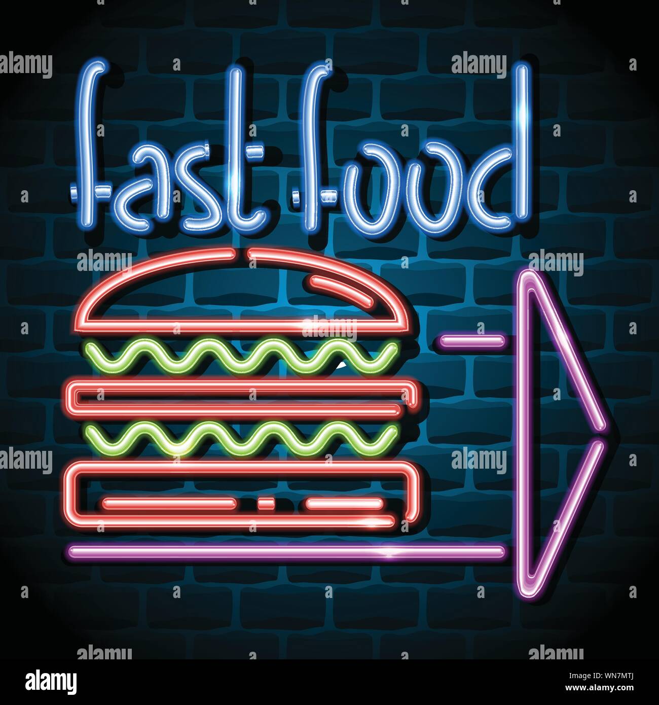 Logo realistic neon sign Stock Vector Images - Alamy