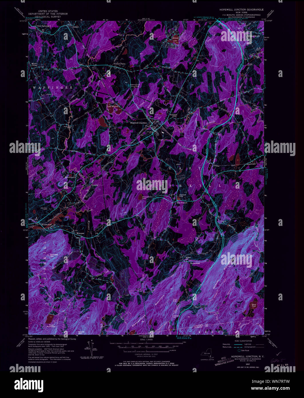 New York NY Hopewell Junction 129768 1957 24000 Inverted Restoration