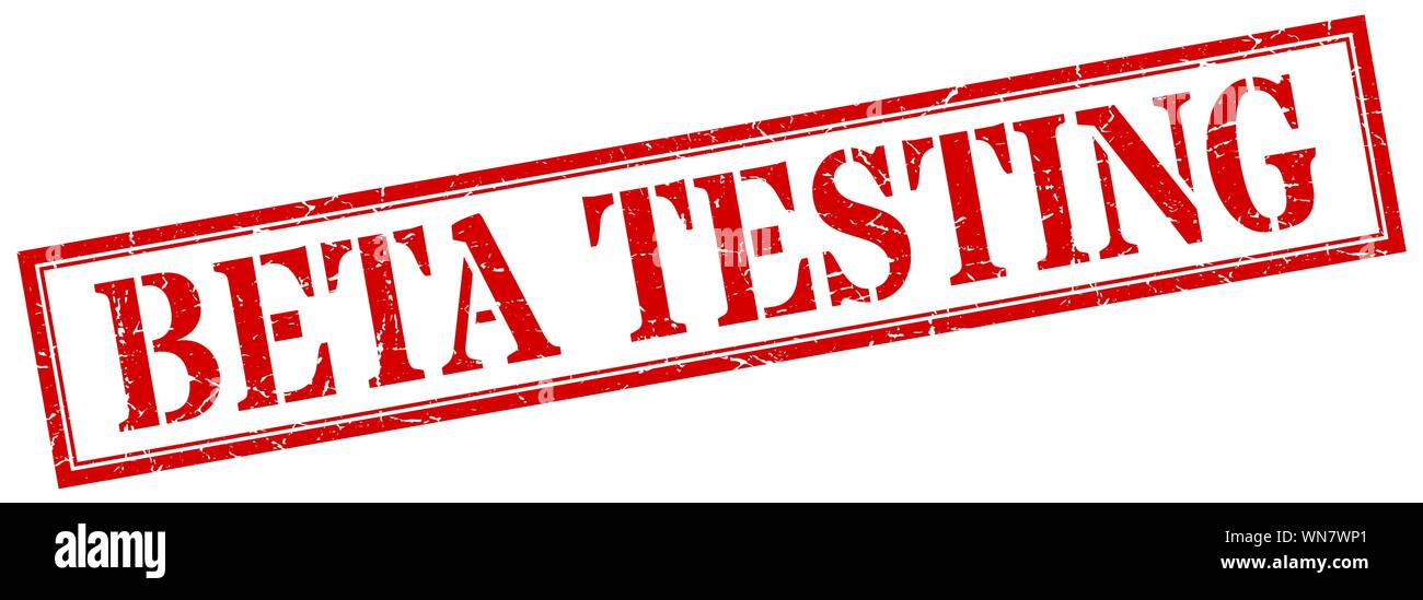 beta testing stamp. beta testing square grunge sign. beta testing Stock Vector